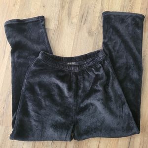 Peachy Girl Black Soft Fluffy Pajama Pants